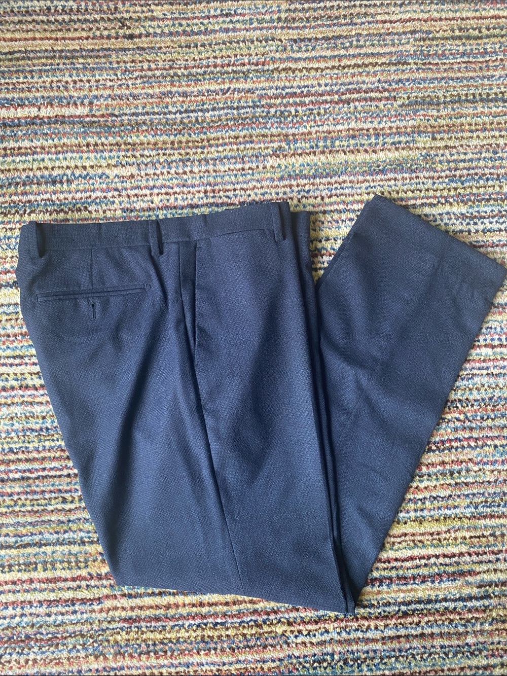 Banana Republic Marzotto Navy Modern Slim Fit Dress Pants in Wool 34x30